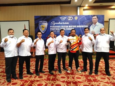 Pengurus Teras IMI Jateng 2021-2025. Semangat menyusun agenda &amp; menggelar event otomotif.