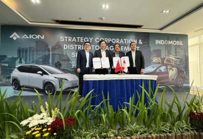 INDOMOBIL Bermitra dengan GAC Group, Mengembangkan & Mendistribusikan Kendaraan Penumpang Listrik GAC Aion di Indonesia