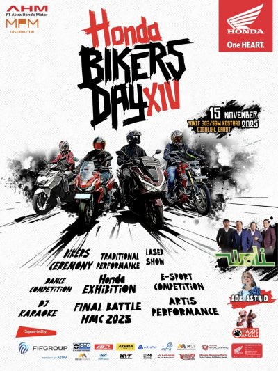 Semarak Puncak Honda Bikers Day 2025, Puluhan Ribu Bikers akan Kunjungi Garut