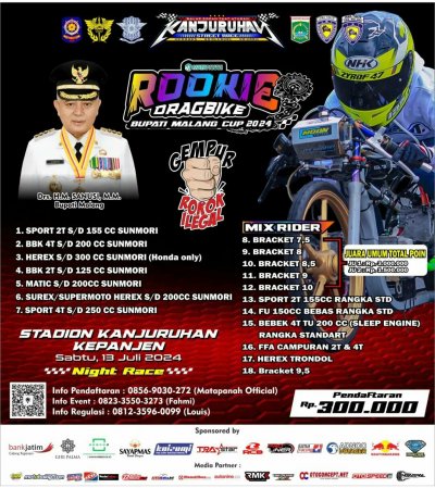 Preview - Rookie Drag Bike Bupati Malang Cup  2024, Kepanjen : MAKIN BERIMBANG, KOMPETISI CHETAH VS CHETAH !