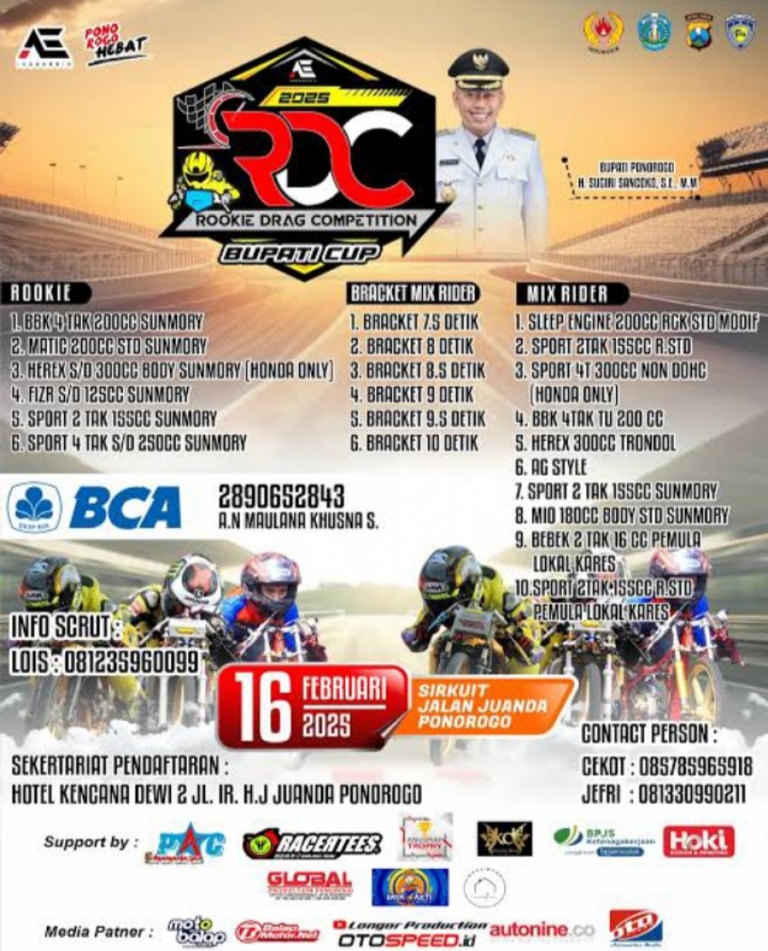 Preview - Rookie Drag Bike Championship 2025, Ponorogo : SIAP DIGANYANG RIDER KAWAK DARI AKADEMI KARAPAN LIAR !