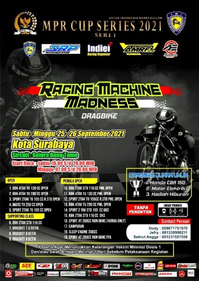 MPR Cup Series 2021 Seri 1 - Racing Machine Madness Drag Bike : KUALITAS EVENT BEDA !