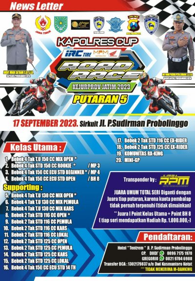 Preview - Kejurprov Jatim Road Race 2023 Seri V - Kapolres Cup, Probolinggo : MOMENTUM TUMBUHKAN SEMANGAT PETARUNG LOKAL