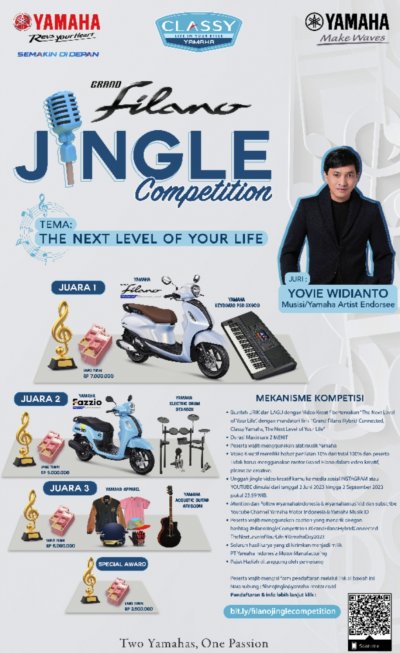 Next Level, Yamaha Motor &amp; Yamaha Musik, Gelar Grand Filano Jingle Competition di Event Java Jazz 2023