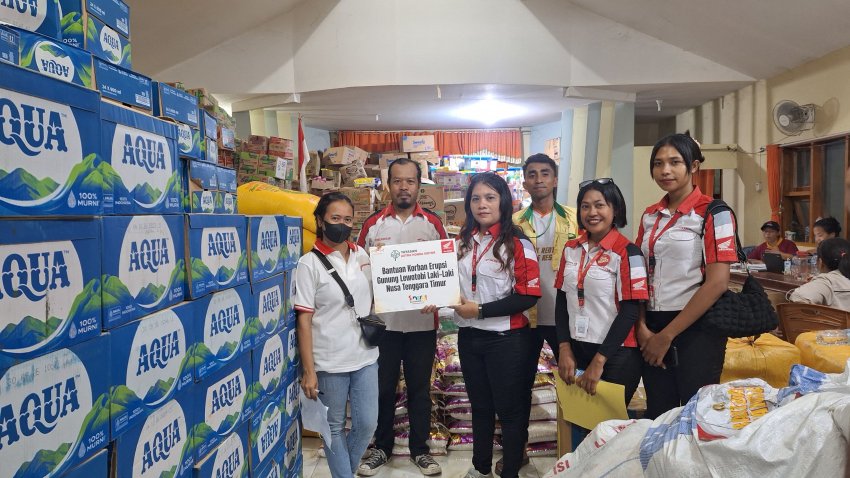 MPM Honda Jatim dan Yayasan AHM Salurkan Bantuan Erupsi Gunung Lewotobi Laki-Laki NTT