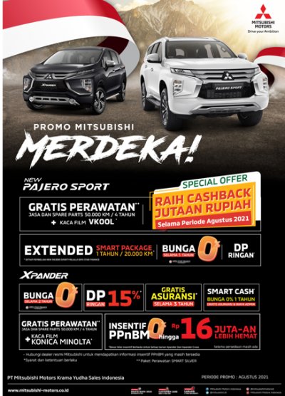 Banyak bonus di bulan Agustus dari Mitsubishi.