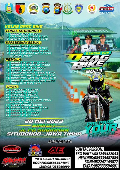 Preview - Dandim Cup Drag Bike Openchampionship 2023, Situbondo : AJANG TRANSISI &amp; GENGSI PETARUNG NOVICE