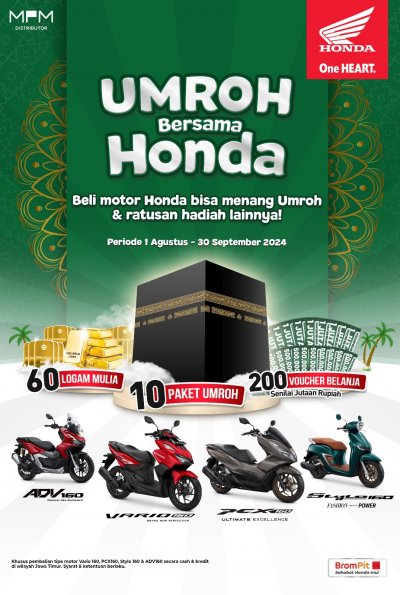 Beli Motor Bisa Umroh Gratis , Hanya di Dealer Honda Jaringan MPM Honda Jatim