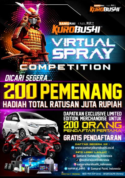 Road To Samurai Kurobushi - &quot;Virtual Spray Competition 2022&quot; : WAKTU MAKIN MERAPAT, RATUSAN MODIFMANIA BERADU BAKAT MENGECAT