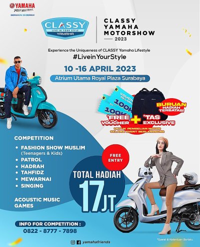 YAMAHA STSJ SIAP GELAR CLASSY YAMAHA MOTORSHOW 2023