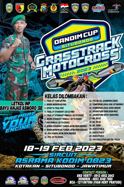 Preview - Dandim Cup Grasstrack Motocross Openchampionship 2023, Situbondo : FIX AKAN BERGULIR MENJADI KOMPETISI AKBAR