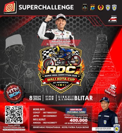Preview - Walikota Cup Rookie Drag Bike Competition 2026, Blitar : SIASAT MENGANTISIPASI LONJAKAN PESERTA, USAI PEMBERLAKUAN PERTAMAX TURBO