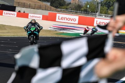 Ungguli Ducati dan Suzuki, Pembalap Yamaha Pertonas SRT Morbidelli rebut podium pertama Moto GP San Marino.