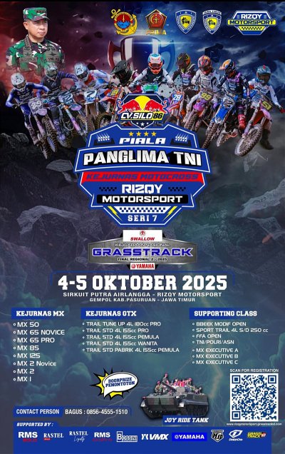 ‎Preview Rizqy Motorsport Panglima TNI Cup Kejurnas Motocross 2025 Seri 7 &amp; Grand Final Kejurnas Grasstrack 2025