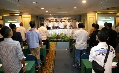 Pra Rakerprov IMI Jatim 2020. Upaya mengevaluasi &amp; penyegaran kompetisi 2020, roda 4 - roda 2. 