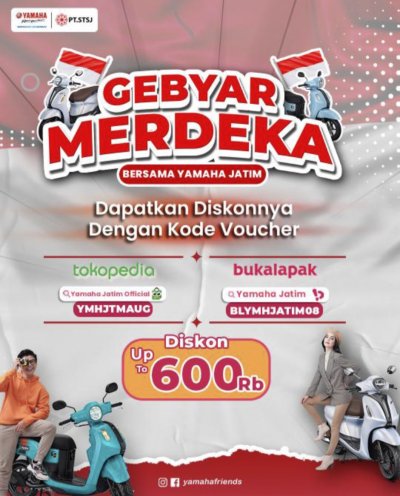 GEBYAR MERDEKA BERSAMA YAMAHA STSJ, TAWARKAN DISKON DI ECOMMERCE