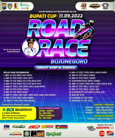 Preview - Bupati Cup Road Race Openchampionship 2022, Bojonegoro (11/9/2022) : WOW, RIDER DITANTANG HADAPI SIRKUIT BARU &amp; TEKNIKAL