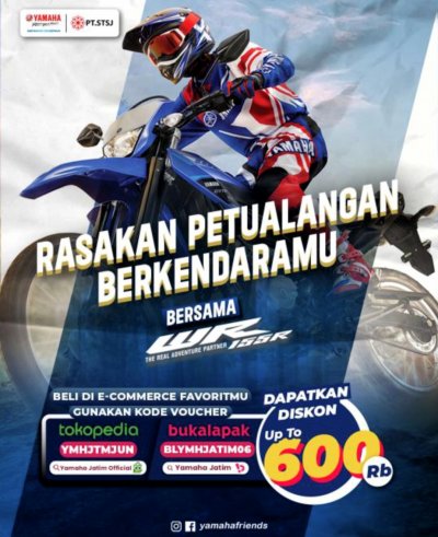 DUKUNG PETUALANGAN BERKENDARA SEMAKIN SERU, YAMAHA STSJ SIAPKAN DISKON DI E-COMMERCE