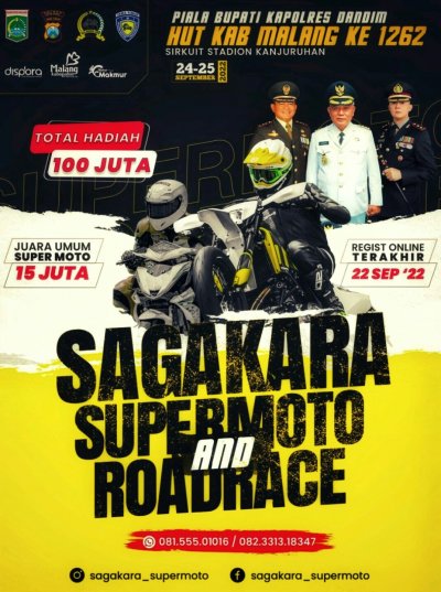 Sagakara Supermoto &amp; Road Race  Openchampionship 2022, Malang - Piala Bupati Kapolres Dandim, Malang : MISINYA INDAH OPTIMIS JADI BERKAH BERSAMA