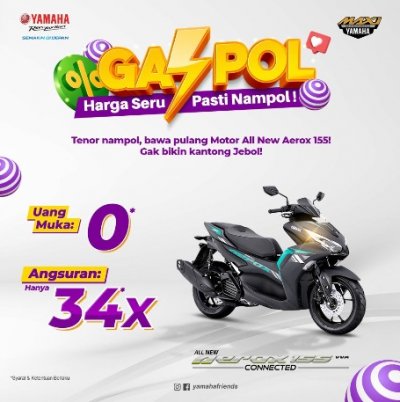 Bawa Pulang Yamaha All New Aerox 155 Connected Tanpa Uang Muka