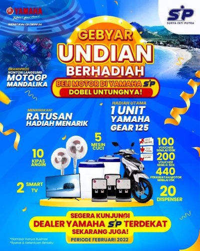 BELI MOTOR - MATIC YAMAHA DI SIP, PASTI UNTUNG, PASTI DAPAT HADIAH