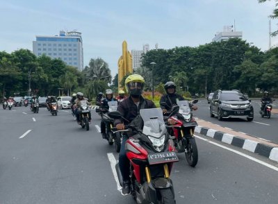 Pecinta Honda CB150X Awali Tahun Dengan Rolling City Bersama