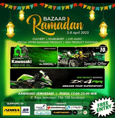 Bazaar Ramadhan Surapita Unitrans Kawasaki, Surabaya : BERTEBAR PROMO MENARIK, SEMBARI NGABUBURIT