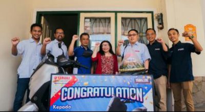 KONSUMEN ASAL MALANG BERHASIL JADI PEMENANG GEBYAR HADIAH SOBEK LABEL YAMALUBE