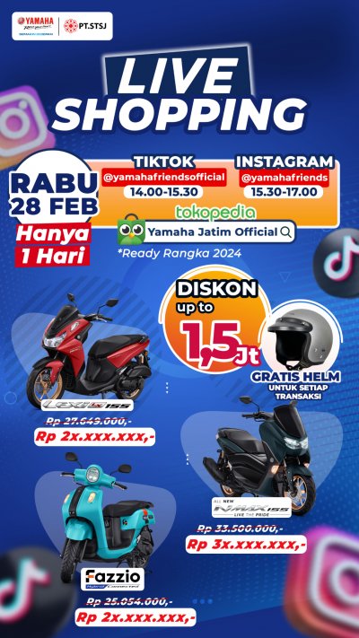 YAMAHA STSJ HADIRKAN LIVE SHOPPING BERTABUR DISKON HINGGA JUTAAN RUPIAH