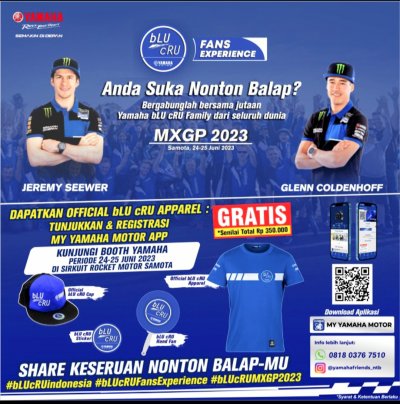 YAMAHA BLU CRU FANS EXPERIENCE KEMBALI HADIR DI AJANG MXGP 2023 SAMOTA