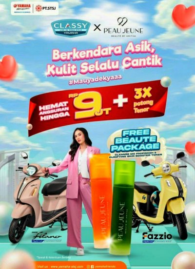 Yamaha STSJ &amp; Peau Jeune : MANJAKAN PELANGGAN DENGAN PROMO ANGSURAN HEMAT &amp; FREE BEAUTE PACKAGE