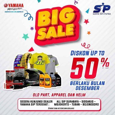 Yamaha Jatim : MENGAPRESIASI KONSUMEN SETIA, MELALUI DISKON 50%