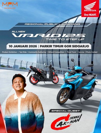 Regional Public Launching All New Honda Vario 125 di Sidoarjo Makin Meriah Bersama Denny Caknan