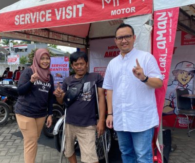 MPM Honda Jatim Peduli Disabilitas, Gelar Service dan Ganti Oli Gratis di SMK Muhammadiyah 1 Kepanjen