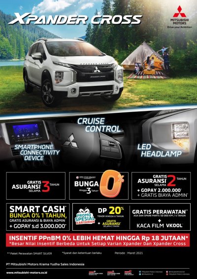 Serba gratis di bulan Maret 2021 untuk Mitsubishi lover.