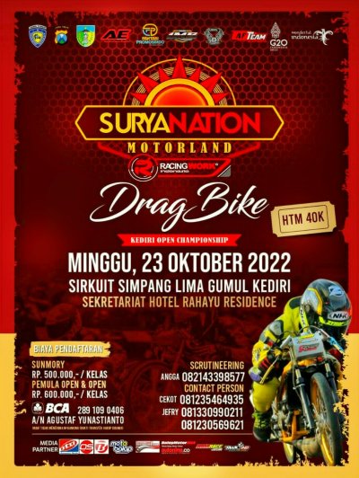 Preview - Suryanation Motorland Racing Work Drag Bike Openchampionship 2022, Kediri : ADU SISASAT, HADAPI MUSIM KURANG BERSAHABAT