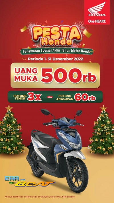 Jelang Akhir Tahun, MPM Honda Jatim Berikan Promo Pembelian Honda BeAT