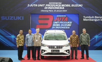 SUZUKI INDONESIA TOREHKAN PENCAPAIAN 3 JUTA UNIT PRODUKSI MOBIL UNTUK MOBILITAS INDONESIA DAN GLOBAL