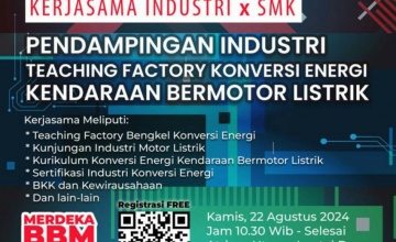 SR ELECTRIC SIDOARJO, TAMPIL INKLUSIF, BEKALI PENGETAHUAN SISWA SMK MODE TRANSPORTASI LISTRIK