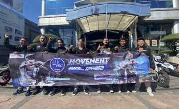 KESERUAN BLU CRU MOVEMENT WR 155 R SUPERMOTO, JELAJAH KOTA SURABAYA BERSAMA KOMUNITAS